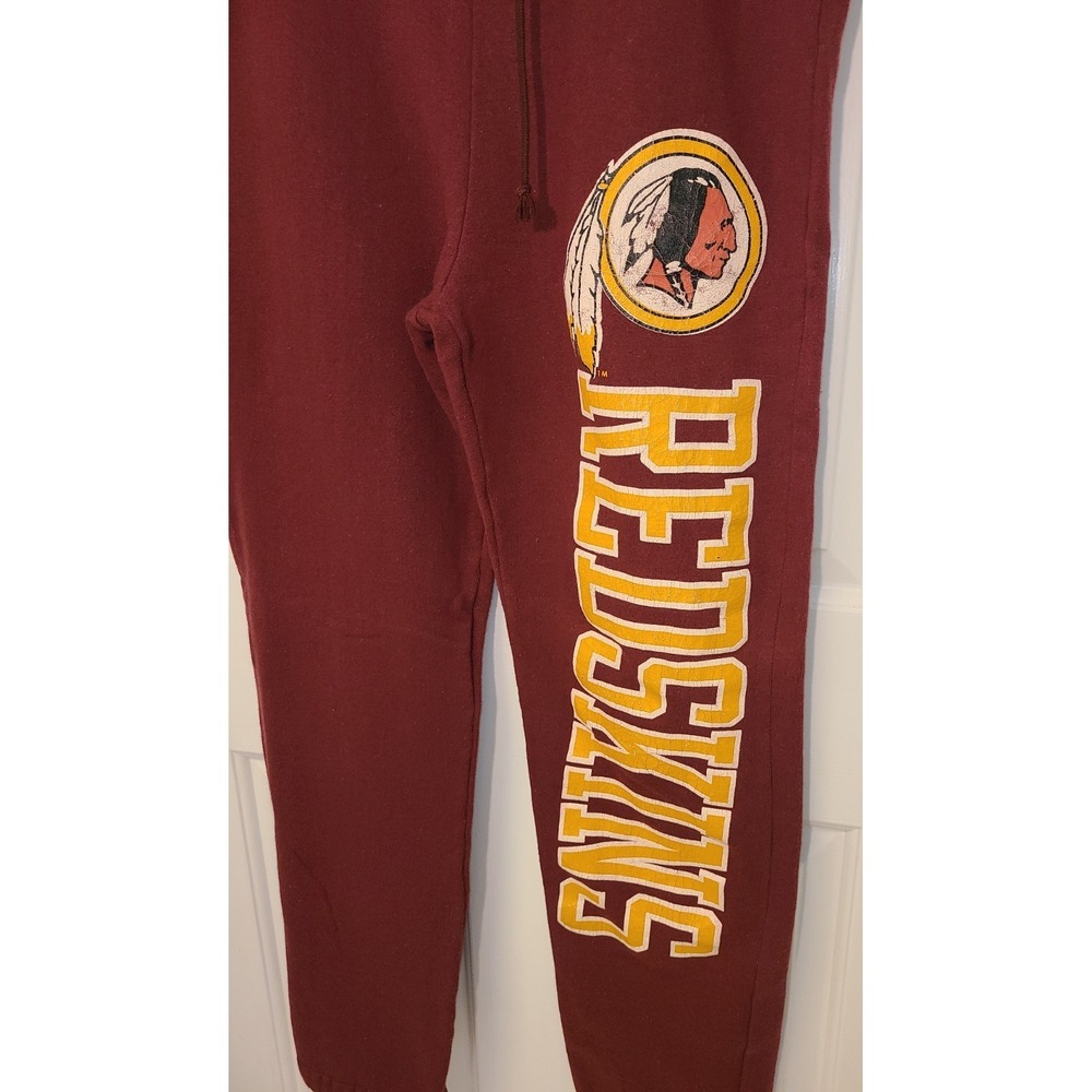 Vtg 90s Washington Redskins Sweatpants Maroon Logo NFL Men's Lg Football